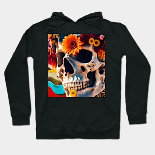 Skull with Flowers Hoodie